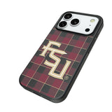 Florida State University Seminoles Athletic Wordmark Plaid MagSafe Compatible Phone Case for Apple iPhone