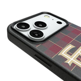 Florida State University Seminoles Athletic Wordmark Plaid MagSafe Compatible Phone Case for Apple iPhone