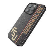 Florida State University Seminoles Athletic Wordmark Sidebar Black Bling Phone Case for Apple iPhone
