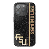 Florida State University Seminoles Athletic Wordmark Sidebar Black Bling Phone Case for Apple iPhone