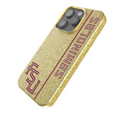 Florida State University Seminoles Athletic Wordmark Sidebar Bling Phone Case for Apple iPhone