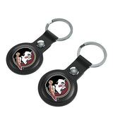 Florida State University Seminoles Insignia Black Airtag Holder 2-Pack