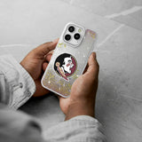 Florida State University Seminoles Linen Glitter Phone Case for Apple iPhone