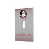 Florida State University Seminoles Linen Hidden-Screw Light Switch Plate