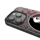 Florida State University Seminoles Paisley Black Bling Phone Case for Apple iPhone