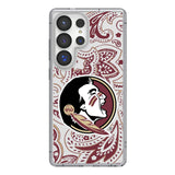 Florida State University Seminoles Paisley Clear Phone Case for Samsung Galaxy