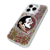Florida State University Seminoles Paisley Glitter Phone Case for Apple iPhone