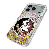 Florida State University Seminoles Paisley Glitter Phone Case for Apple iPhone