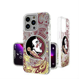 Florida State University Seminoles Paisley Glitter Phone Case for Apple iPhone