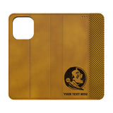 Florida State University Seminoles Personalized Burn Folio Phone Case for Apple iPhone