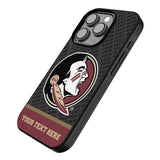 Florida State University Seminoles Personalized EndZone Plus Bump Phone Case for Apple iPhone