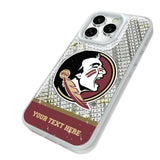 Florida State University Seminoles Personalized EndZone Plus Glitter Phone Case for Apple iPhone