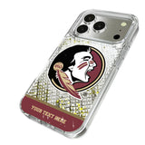 Florida State University Seminoles Personalized EndZone Plus Glitter Phone Case for Apple iPhone