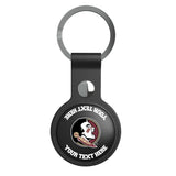 Florida State University Seminoles Personalized Insignia Black Airtag Holder