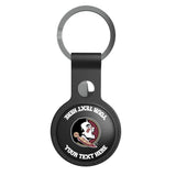 Florida State University Seminoles Personalized Insignia Black Airtag Holder