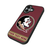 Florida State University Seminoles Personalized Stripe Bump Phone Case for Apple iPhone