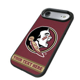 Florida State University Seminoles Personalized Stripe Bump Phone Case for Apple iPhone