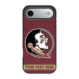 Florida State University Seminoles Personalized Stripe Bump Phone Case for Apple iPhone