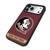 Florida State University Seminoles Personalized Stripe Bump Phone Case for Apple iPhone