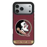 Florida State University Seminoles Personalized Stripe Bump Phone Case for Apple iPhone