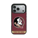 Florida State University Seminoles Personalized Stripe Bump Phone Case for Apple iPhone