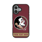Florida State University Seminoles Personalized Stripe Bump Phone Case for Apple iPhone