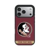 Florida State University Seminoles Personalized Stripe Bump Phone Case for Apple iPhone
