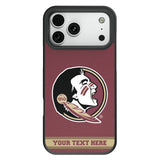 Florida State University Seminoles Personalized Stripe Bump Phone Case for Apple iPhone