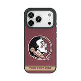 Florida State University Seminoles Personalized Stripe Bump Phone Case for Apple iPhone