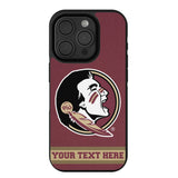 Florida State University Seminoles Personalized Stripe Bump Phone Case for Apple iPhone