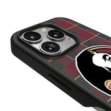 Florida State University Seminoles Plaid MagSafe Compatible Phone Case for Apple iPhone