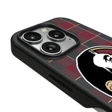 Florida State University Seminoles Plaid MagSafe Compatible Phone Case for Apple iPhone