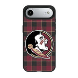 Florida State University Seminoles Plaid MagSafe Compatible Phone Case for Apple iPhone