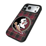 Florida State University Seminoles Plaid MagSafe Compatible Phone Case for Apple iPhone