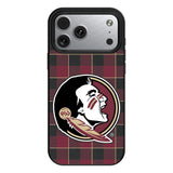 Florida State University Seminoles Plaid MagSafe Compatible Phone Case for Apple iPhone
