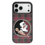 Florida State University Seminoles Plaid MagSafe Compatible Phone Case for Apple iPhone