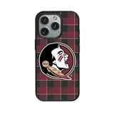 Florida State University Seminoles Plaid MagSafe Compatible Phone Case for Apple iPhone