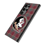 Florida State University Seminoles Plaid MagSafe Compatible Phone Case for Samsung Galaxy