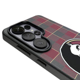 Florida State University Seminoles Plaid MagSafe Compatible Phone Case for Samsung Galaxy