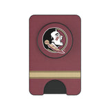 Florida State University Seminoles Stripe PopSockets MagSafe-Compatible PopWallet+