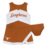 Texas Longhorns Two-Piece Cheer Captain Jumper Dress & Bloomers Set