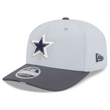 Men's Dallas Cowboys New Era Gray/Graphite 2025 NFL Training Camp 9SEVENTY Adjustable Hat