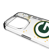 Green Bay Packers Confetti Clear Phone Case for Apple iPhone
