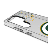 Green Bay Packers Confetti Clear Phone Case for Samsung Galaxy