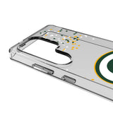 Green Bay Packers Confetti Clear Phone Case for Samsung Galaxy