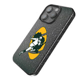 Green Bay Packers Historic Collection Linen Black Bling Phone Case for Apple iPhone