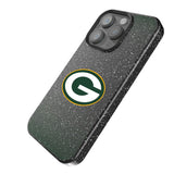 Green Bay Packers Linen Black Bling Phone Case for Apple iPhone