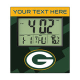 Green Bay Packers Personalized Color Block Wall Clock
