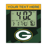 Green Bay Packers Personalized Color Block Wall Clock