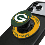 Green Bay Packers Personalized Endzone Solid PopSockets Magnetic Phone Grip and Stand